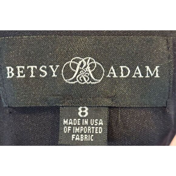 Betsy & Adam Women's Metallic Ruched Ruffled Gown in Green NWT Size 8 - Picture 7 of 8